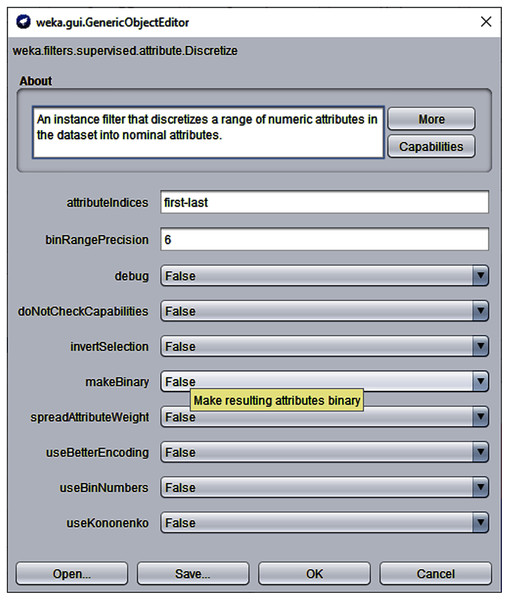 Weka 3.7 Discretize filter with default options.