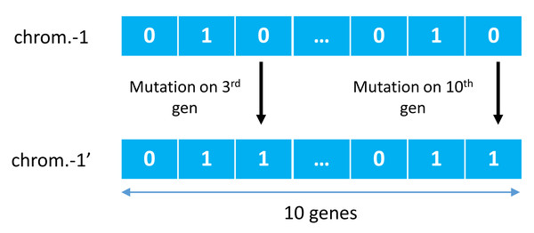 Examples of mutations of genetic algorithm.