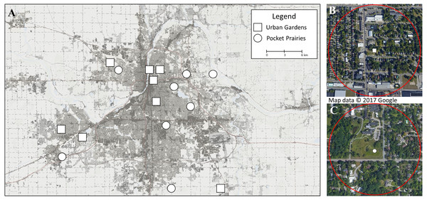 Map displaying research sites included in this study.