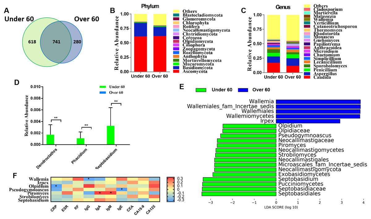 Alterations of gut fungal microbiota in patients with rheumatoid