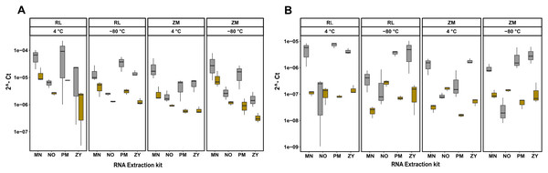 RT-qPCR data of 16S rRNA and RPL32 gene transcript RNA from all the extracted RNA samples.