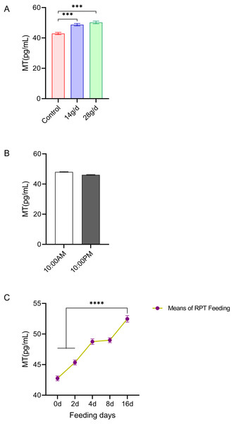 Effects of RPT feeding on MT levels in serum.