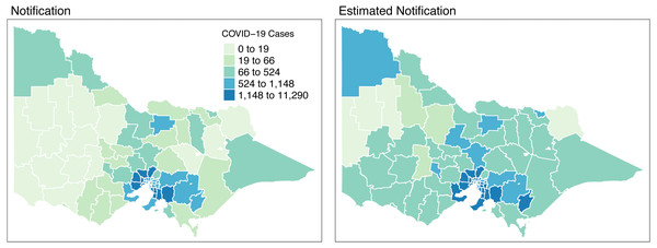 Total distribution of COVID-19 cases in Victoria, Australia from 28 August 2021 to 8 November 2021.