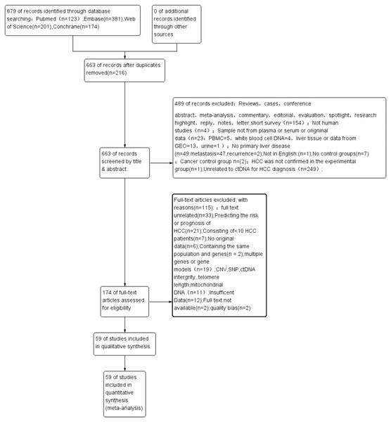 A PRISMA flow diagram of the literature search.