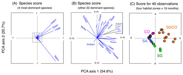 Results of principal component analysis (PCA).