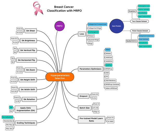 Hyperparameters selection and best combinations graphical summarization.