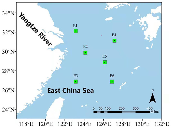 Location of the East China Sea research area.