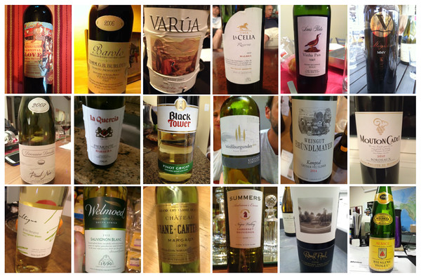 Some image instances of the large-scale wine label dataset.
