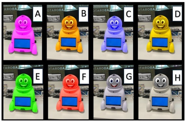 Multiple Canbot-U03 robots with different colours hues.