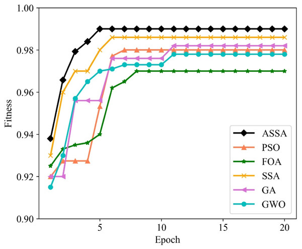 The changing curves of fitness values on the NISM dataset.