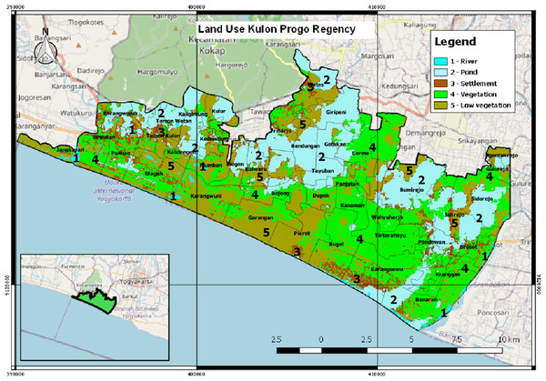 The visualization of Kulon Progo regency map.
