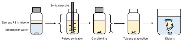 Standard synthesis procedure for the PS NPs.