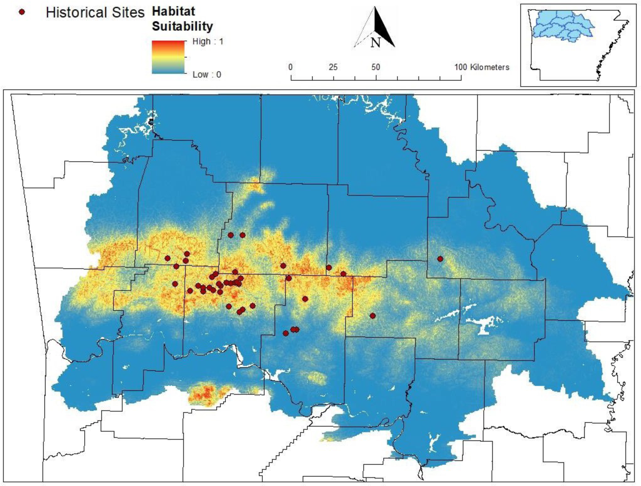 Climate change and carnivores: shifts in the distribution and effectiveness  of protected areas in the  [PeerJ]