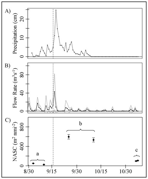 Environmental and active acoustic time series.