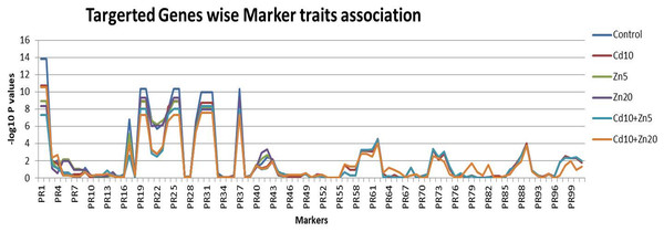 Marker traits association.