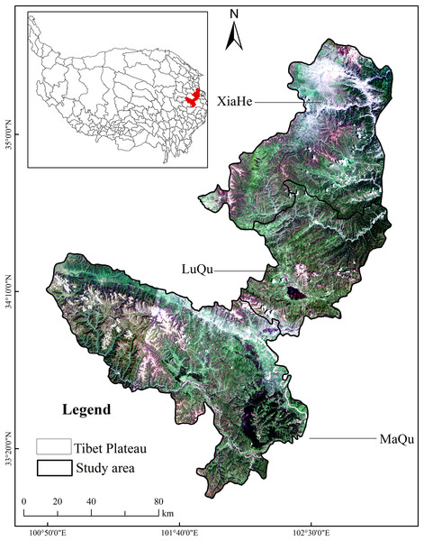 Geographical location of the study area.