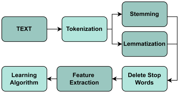 Text classification process.