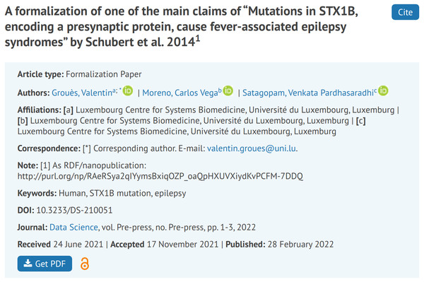 The human-readable view of a formalization paper, as it appears on the publisher’s website https://content.iospress.com/articles/data-science/ds210051.