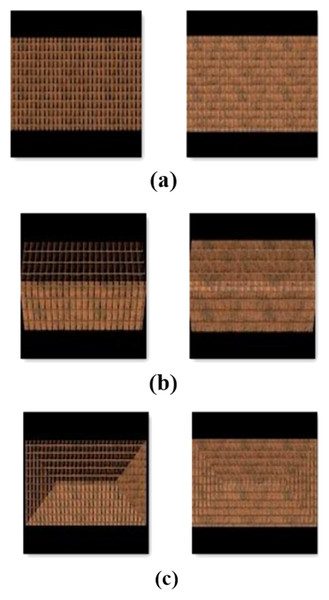 Examples of artificially generated data set (A) flat (B) gable (C) hip.