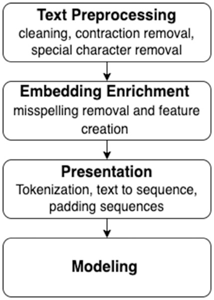 Text preprocessing infographic diagram.