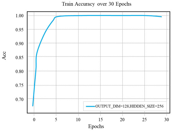 Accuracy of training set of segmented network model.