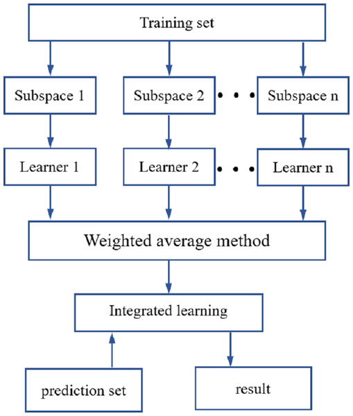 Random subspace ensemble learning flow chart.