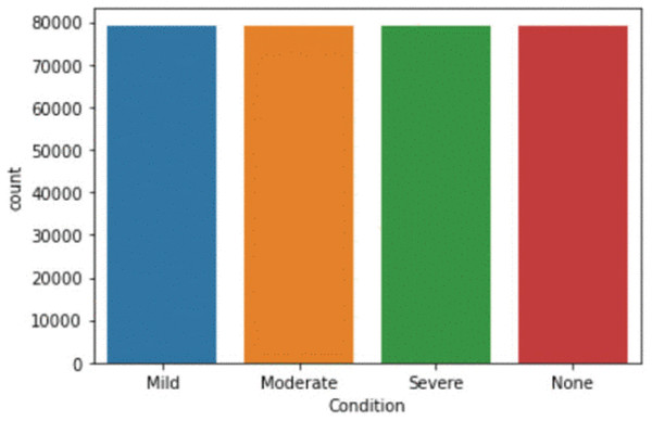 Visual representation of the COVID symptoms checker dataset.