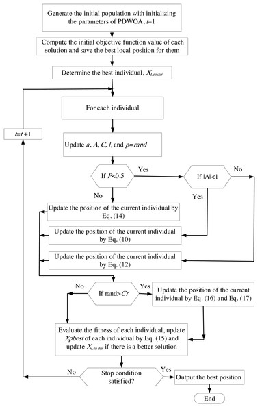 Flowchart of PDWOA.