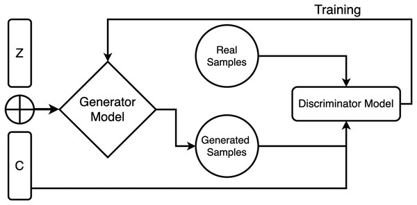Generator and discriminator model working in proposed CGAN.
