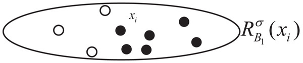 Sample distribution in original neighborhood feature subspace.