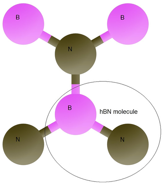 Illustration of an h-BN molecule.