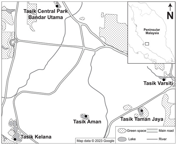 Map of the location of sampling stations.