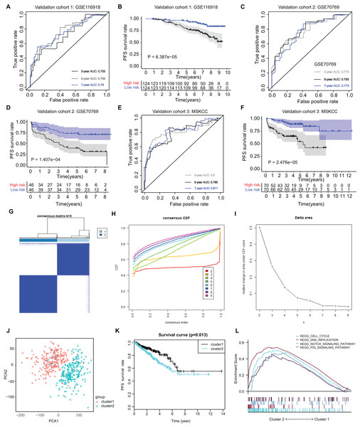 External validation of ARGs signature and clustering analysis across PRAD samples.