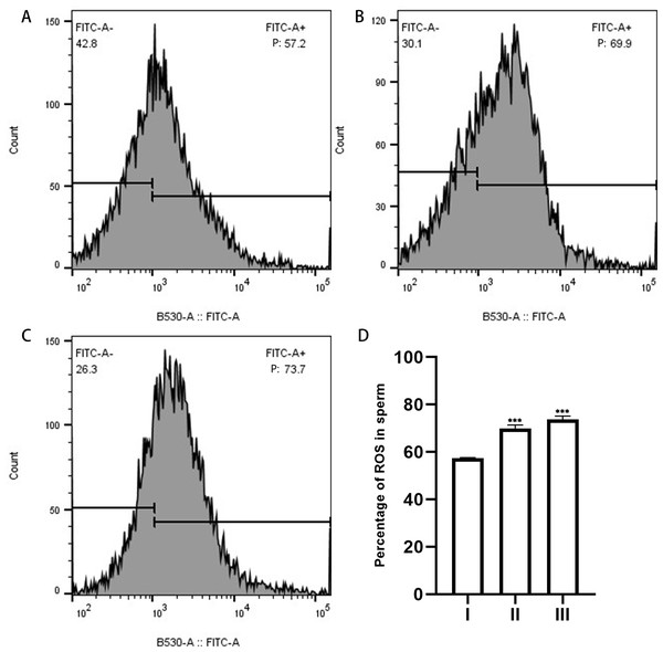 ROS in sperm as measured by flow cytometry.