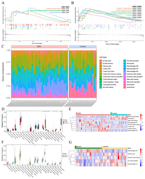 Visualization of immune-related analyses.