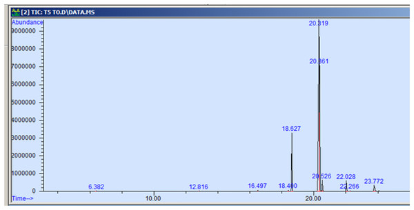 GC-MS chromatogram of AN 01.