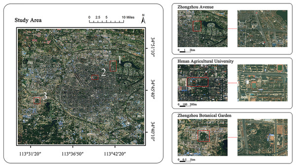 Distribution of sampling area.