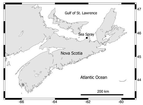 Map of Nova Scotia.