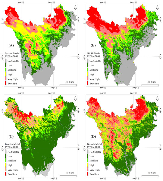 Simulation of the current distribution of alpine wetlands in Western Sichuan.