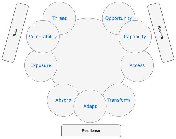 The Roberts (2023) risk, reward, and resilience framework (RRR).