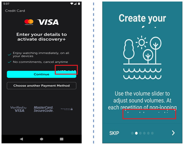 Examples of undetectable UI display smell.