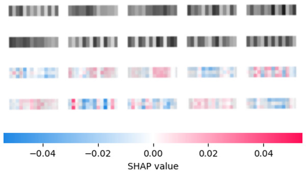 Best constructed CNN model feature importance according to SHAP explainer.