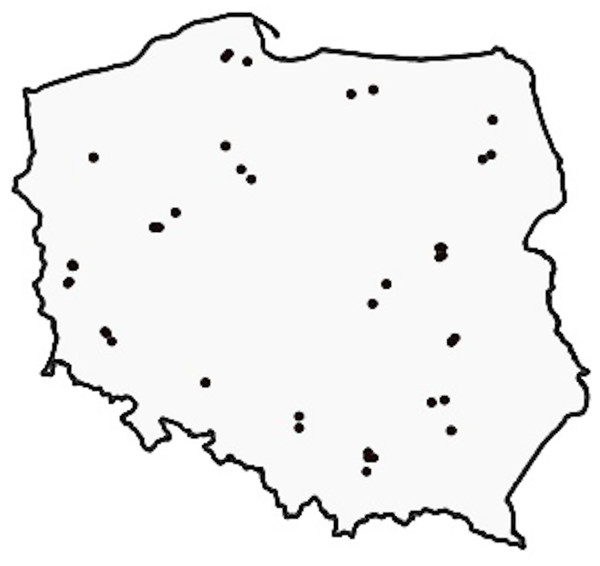 Selection of orthophotos: Different locales exhibiting varied morphological, agrarian, and vegetative attributes, contributing to diverse dataset (Boguszewski et al., 2021).