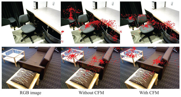 Visualization of projected points after constraint projection module processing.