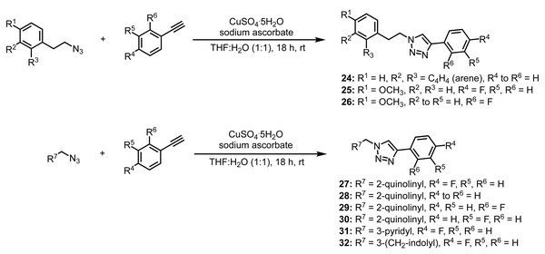Synthesis of compounds 24–32.